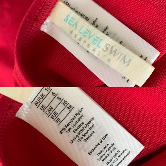 SEA LEVEL Australia Red Keyhole Swimsuit! Retail $138 - Picture 5 of 7